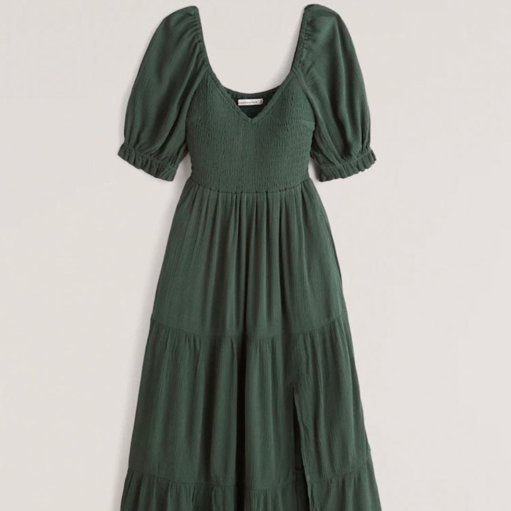 Abercrombie and fitch green midi dress